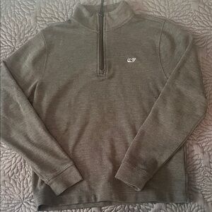 Vineyard Vines Kids Gray Half-Zip Sweater